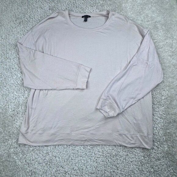 Eileen Fisher Tencel Soft Stretch Pullover Sweatshirt Lilac - Picture 1 of 6